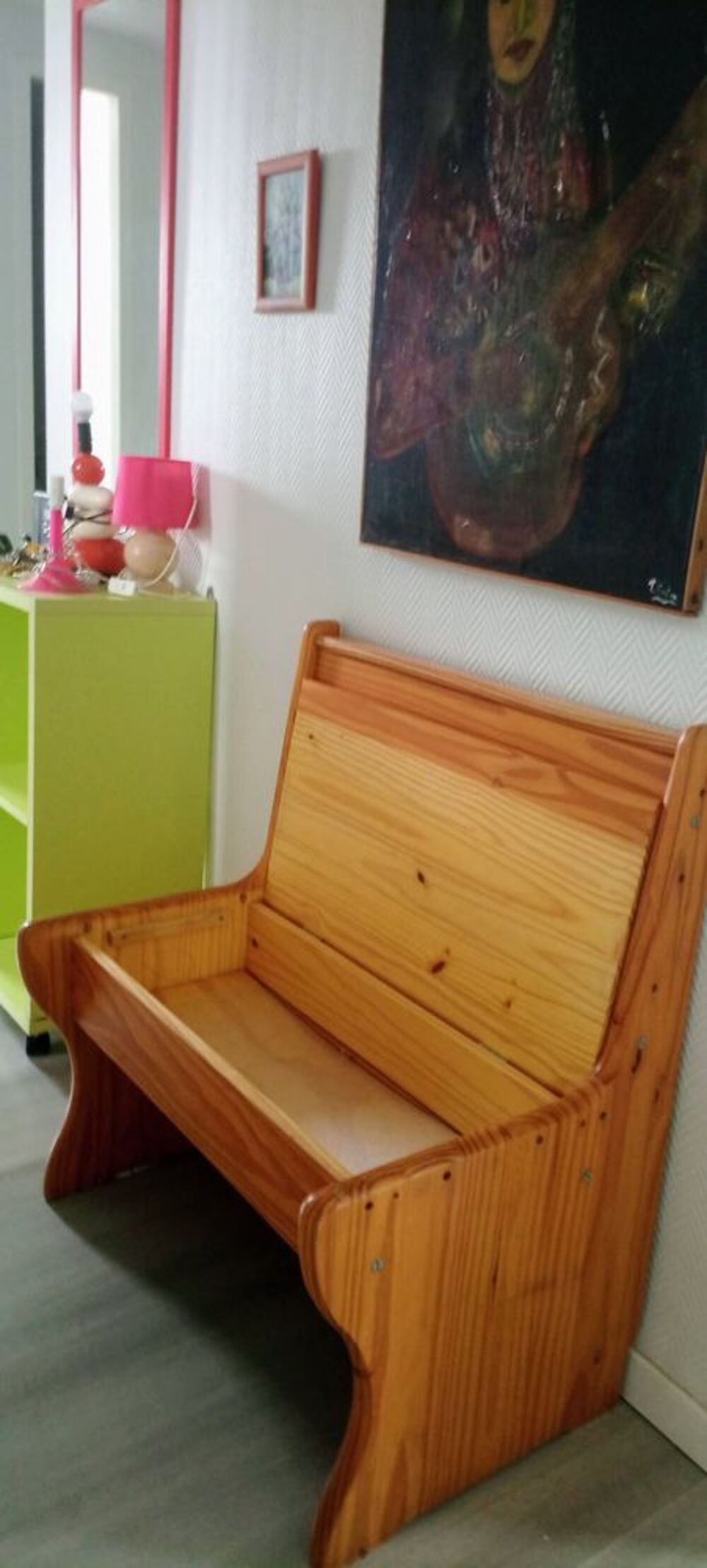 BANQUETTE COFFRE EN PIN MASSIF Meubles