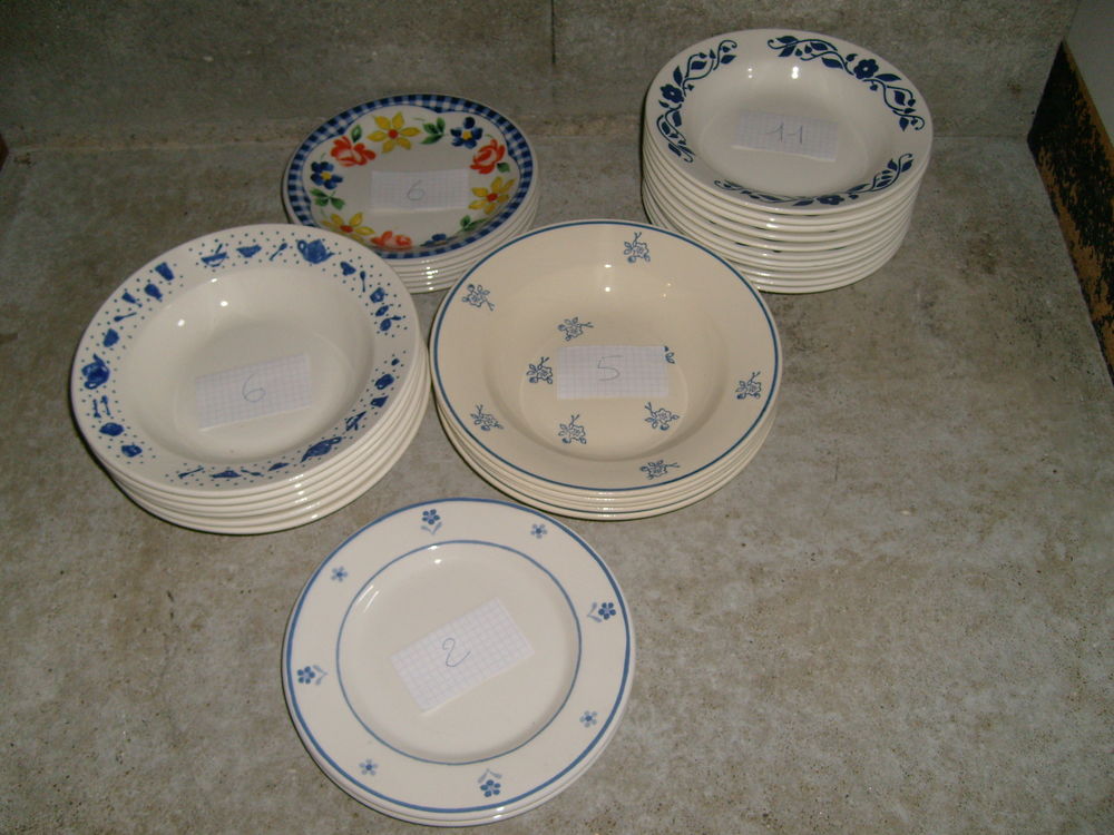 Assiettes et raviers ancien Dcoration