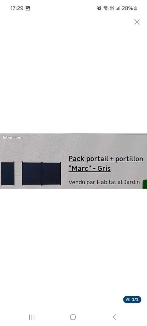 kit packs portail alu et portillon 950 Sainte-Geneviève-des-Bois (91)