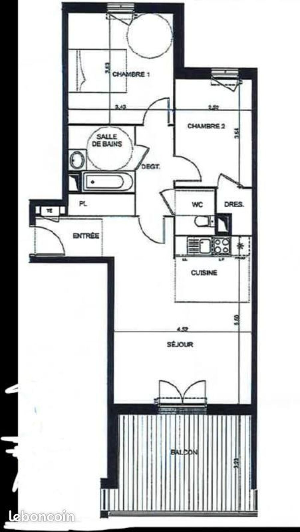 Vente Appartement T3 proche centre-ville de Toulouse +Terrasse + Parking Toulouse