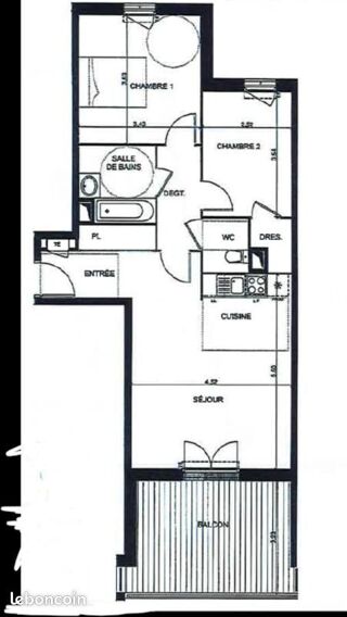  Appartement à vendre 3 pièces 62 m²