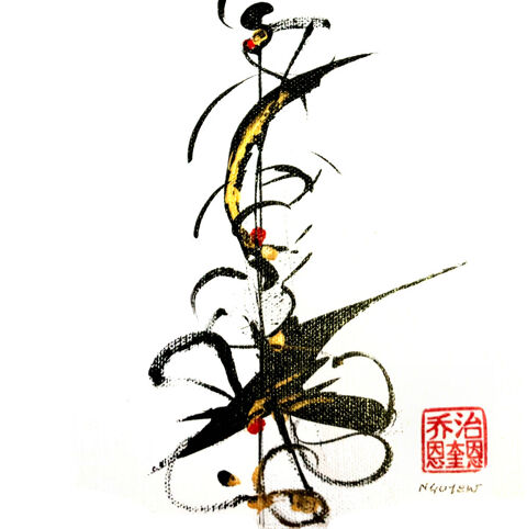 GEORGES NGUYEN VAN TO   ARTISTE PEINTRE NON FIGURATIF   55 Aubagne (13)