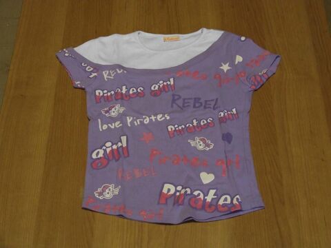 Tee-shirt, Mauve et Blanc, 10 ans (138 cm) TBE 4 Bagnolet (93)