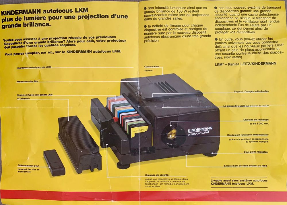 Projecteur diapositive Kindermann autofocus LKM + accessoire Photos/Video/TV