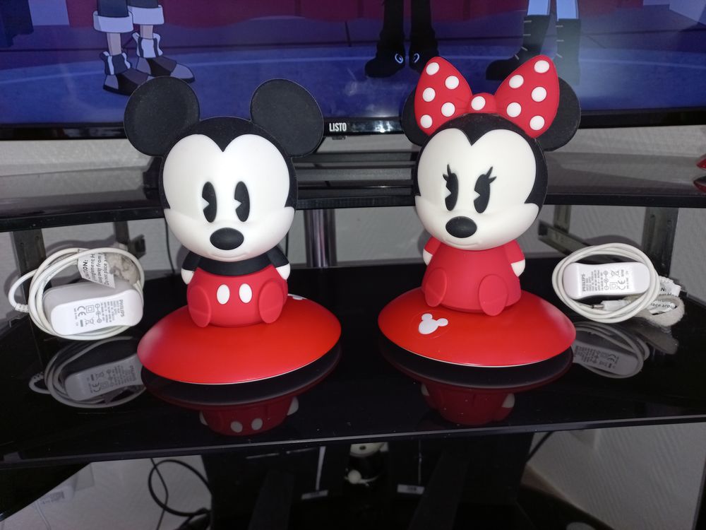 Duo de veilleuses by Philips Minnie et Mickey Comme neuves Puériculture