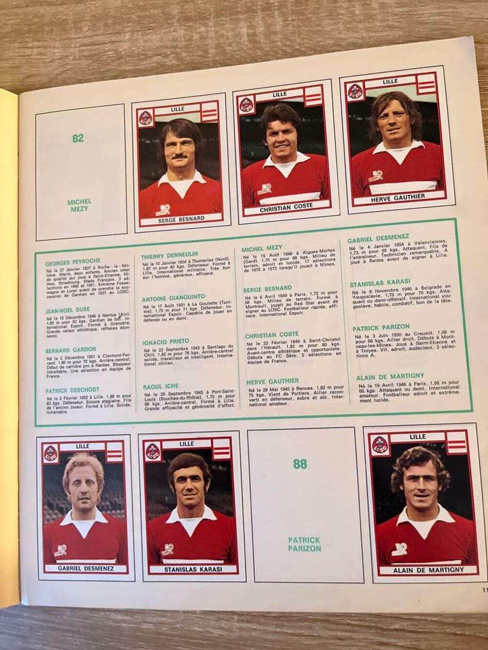 Panini album autocollants football 1976
