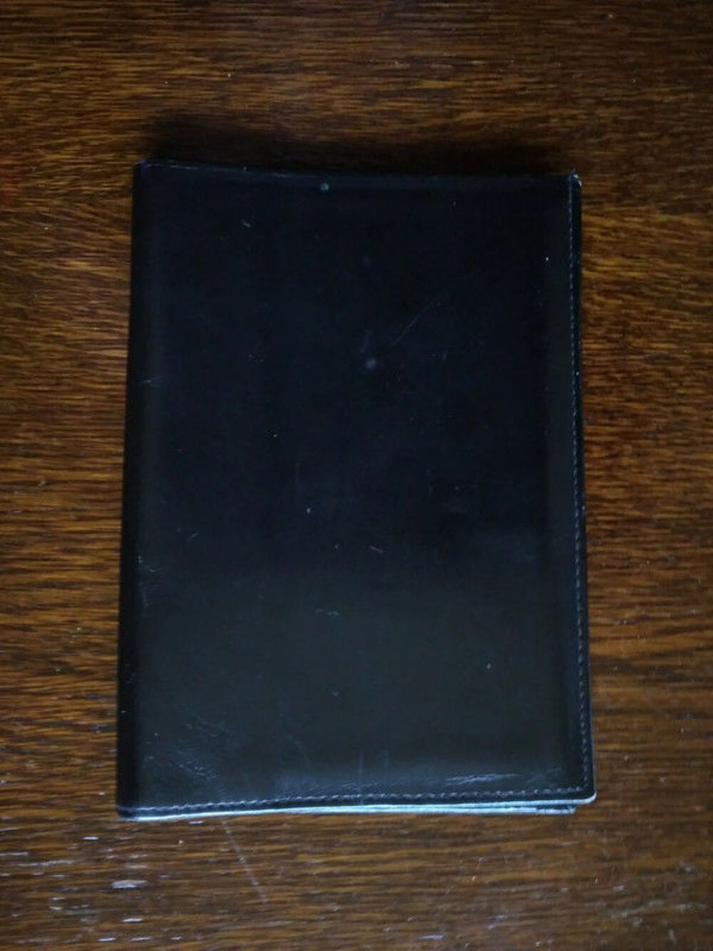 portefeuille en cuir noir Maroquinerie