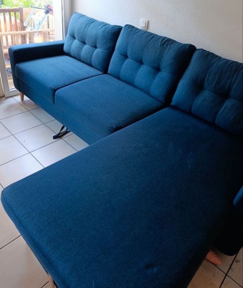 Canap&eacute; d'angle bleu Meubles
