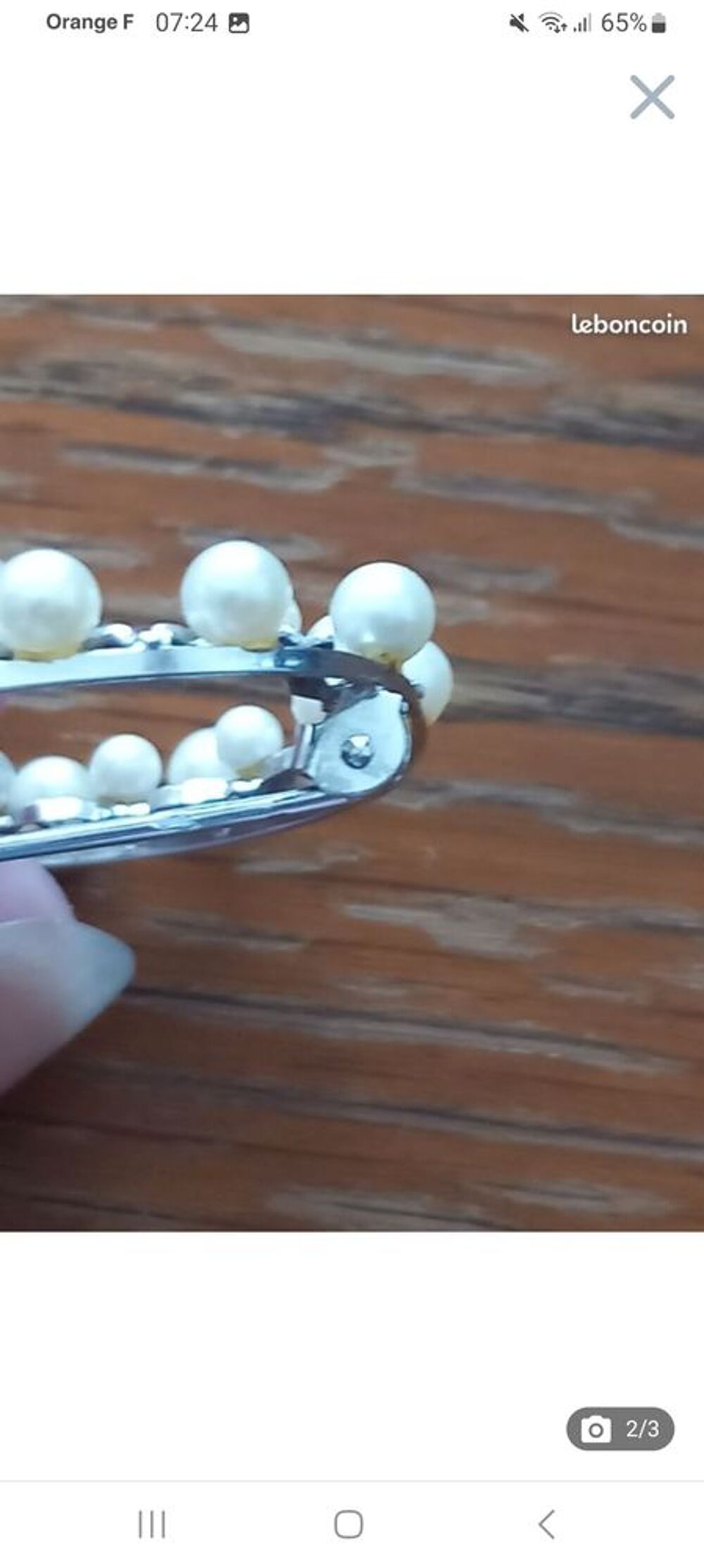 Broche en or blanc et vrai perle de 1920 Bijoux et montres