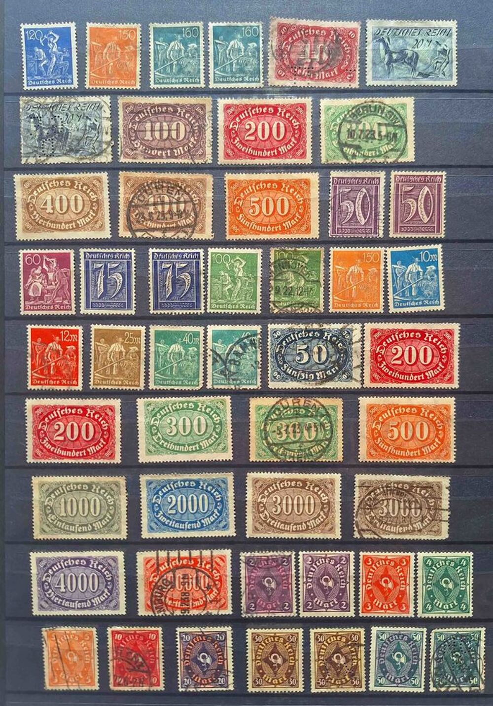 S&eacute;rie de timbres de collection d'Allemagne 