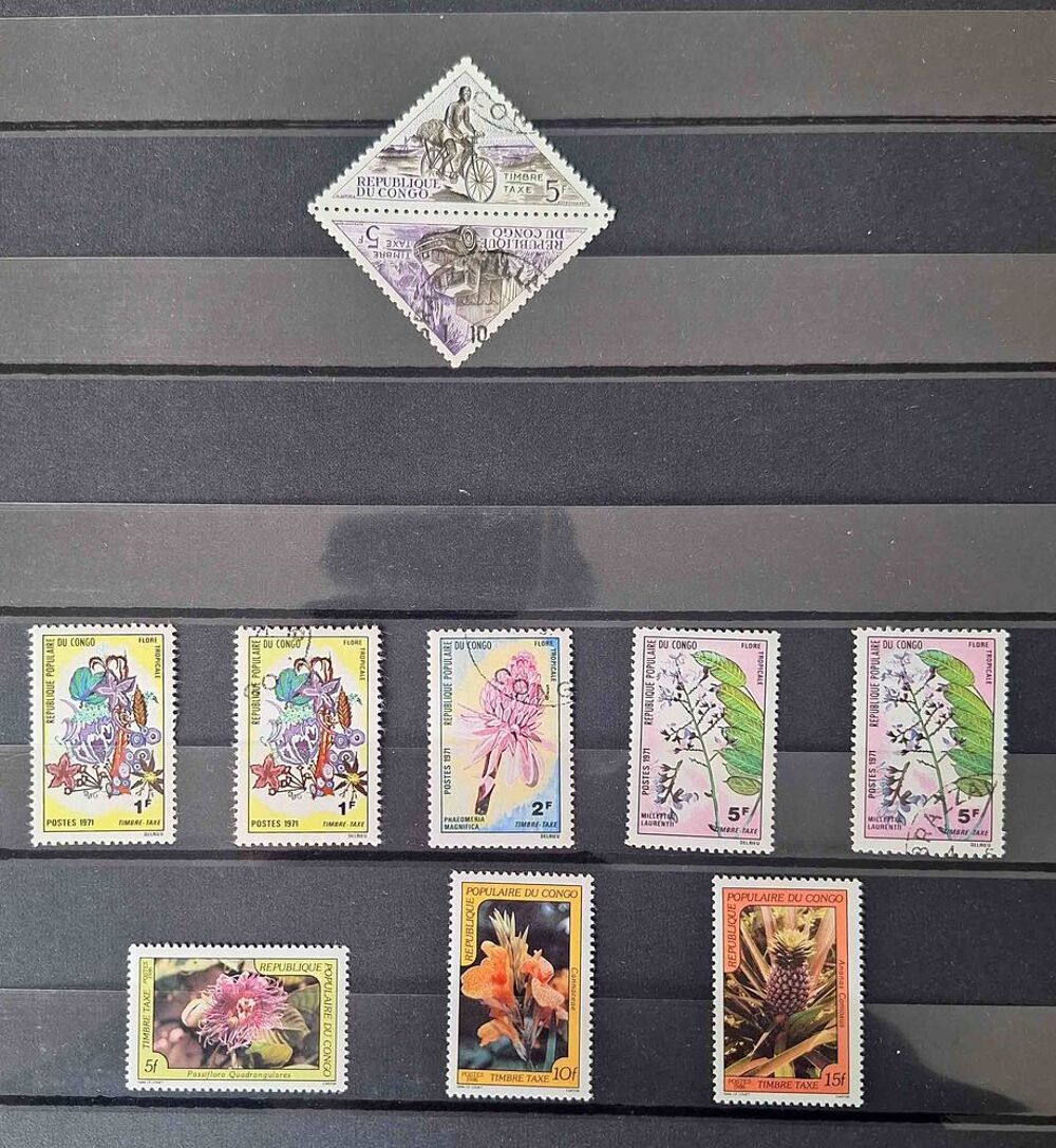 S&eacute;rie de timbres de collection du Congo 