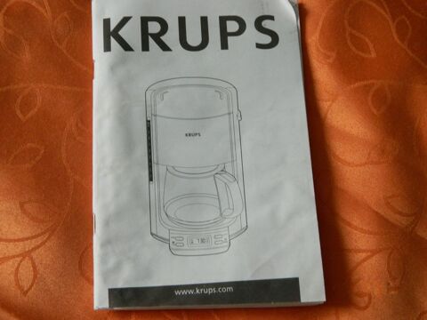 Notice mode d'emploi cafeti�re Krups 2 Villiers (86)