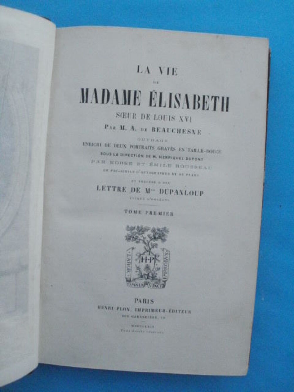 BEAUCHESNE La vie de Madame Elisabeth soeur de Louis XVI Livres et BD