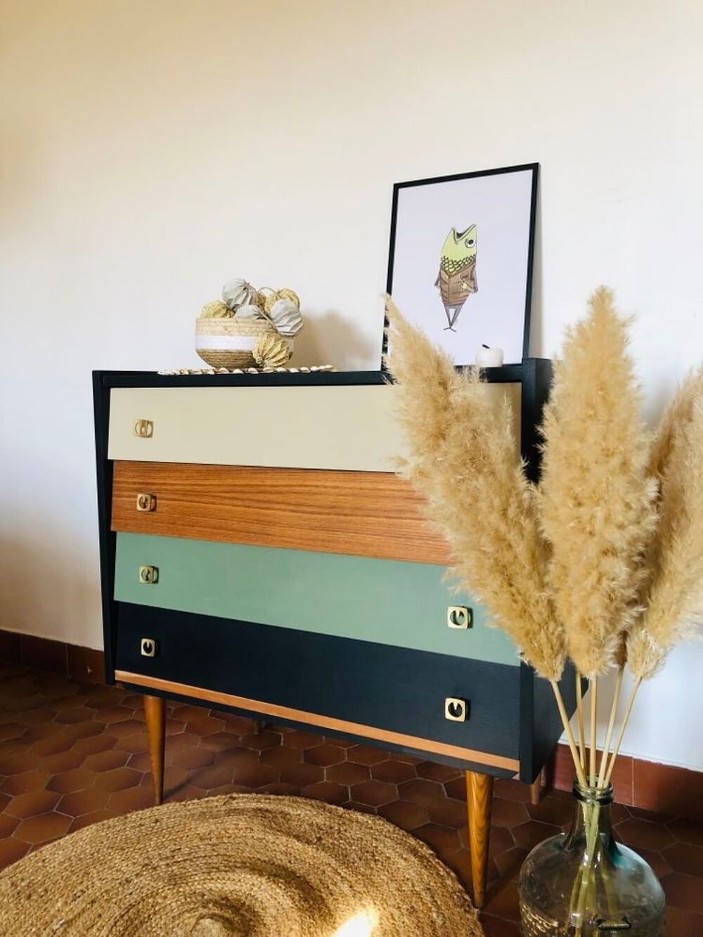 Commode scandinave vintage Meubles