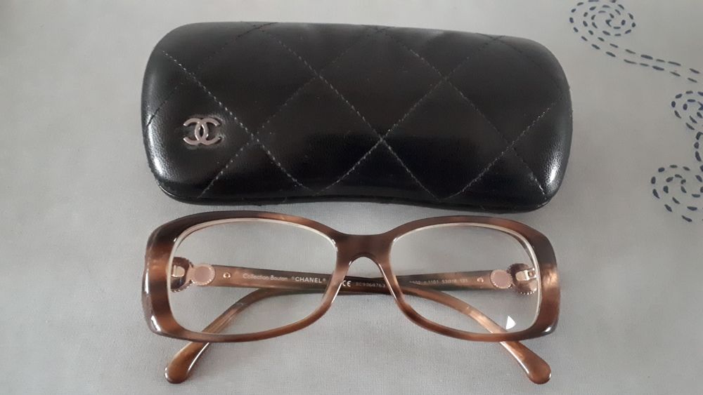 Montures lunettes de vue CHANEL ORIGINAL avec &eacute;tui cuir Bijoux et montres
