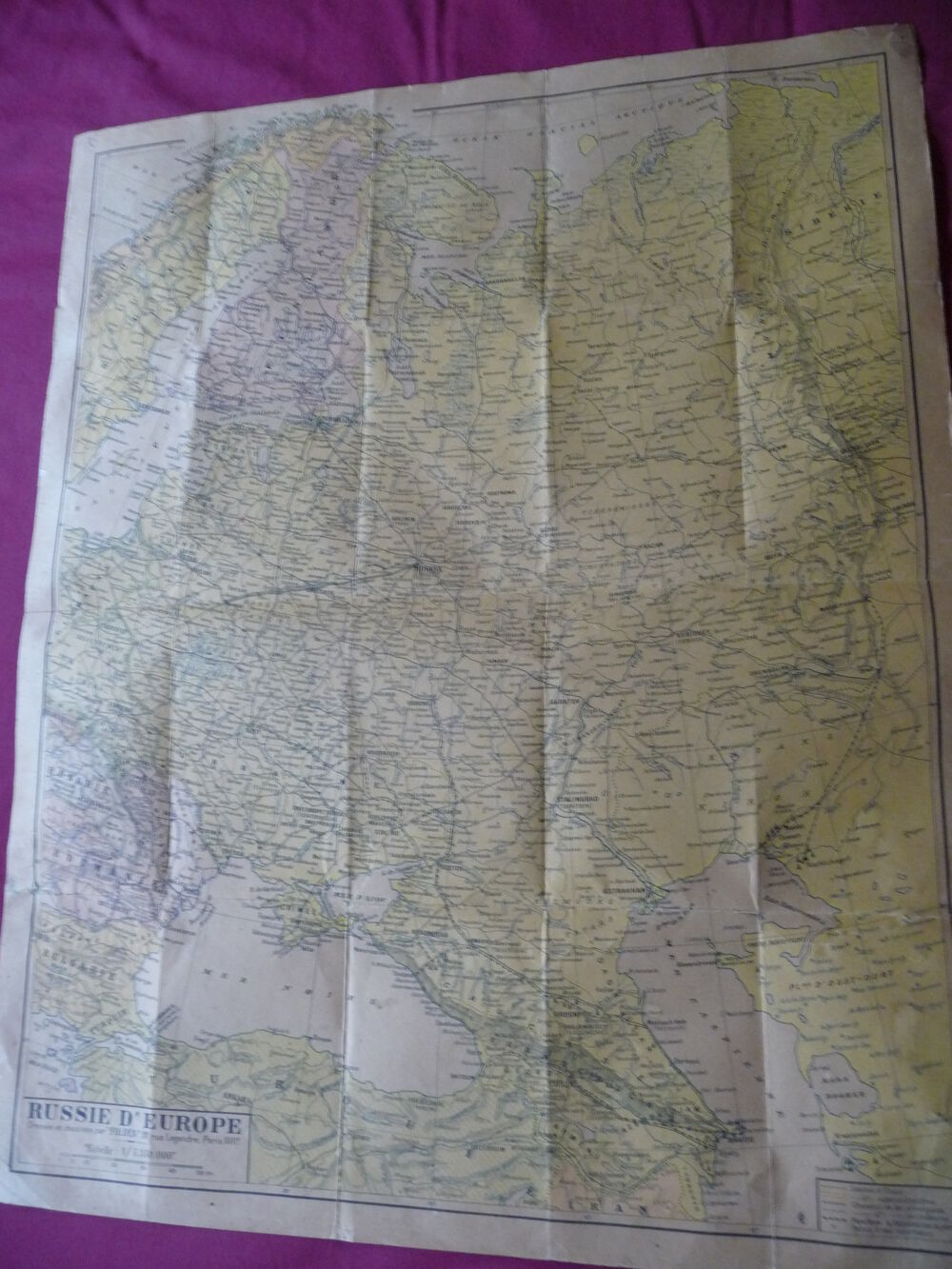 Carte de la Russie d'Europe par "Foldex" (ann&eacute;es 1930) 