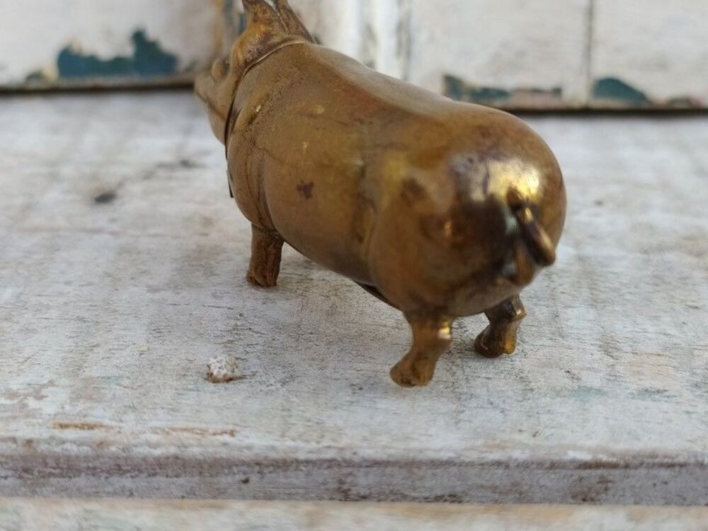 Petit Cochon Porte Allumettes Pyrog&egrave;ne 1900 