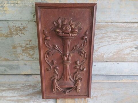Panneau Bois Sculpté Style Renaissance XIXème Ébénisterie Loches (37)