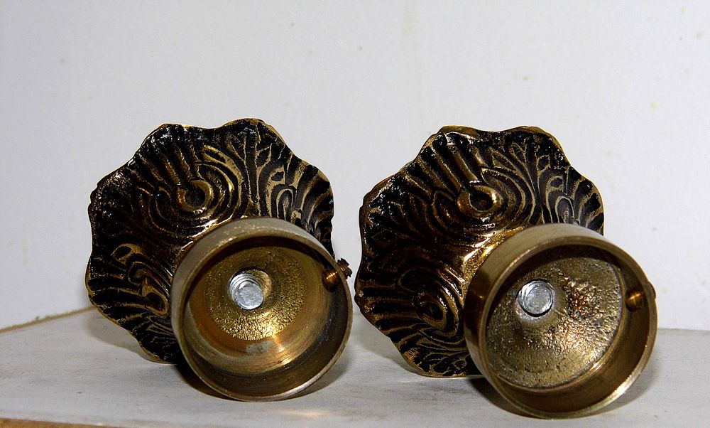Lot de 2 embouts en laiton massif Rideau tringle boule escalier 