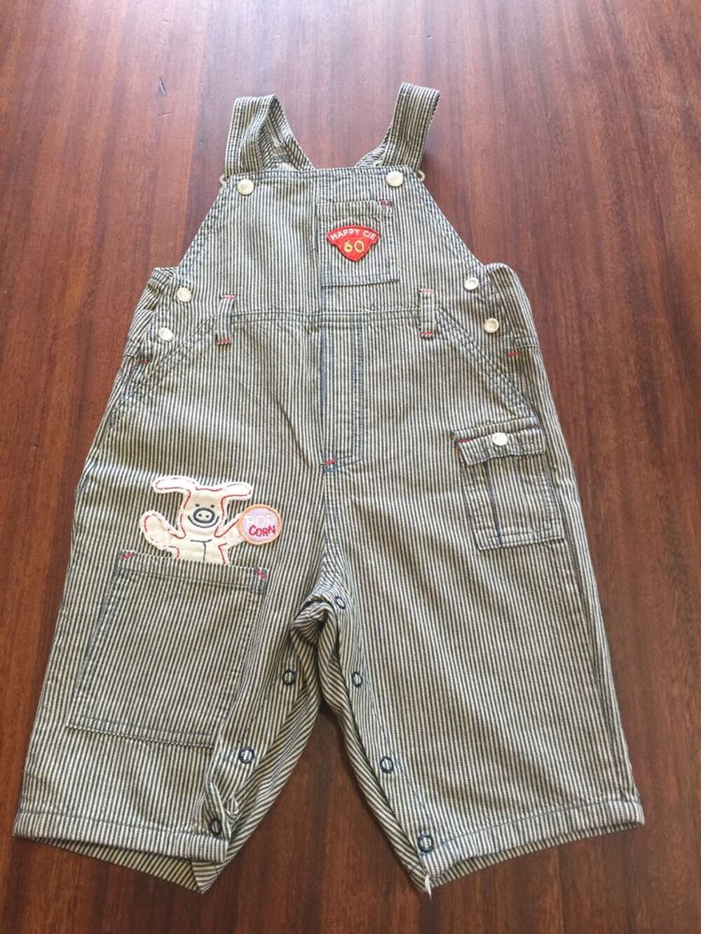 Salopette enfant gar&ccedil;on ray&eacute;e " La compagnie des petit V�tements enfants