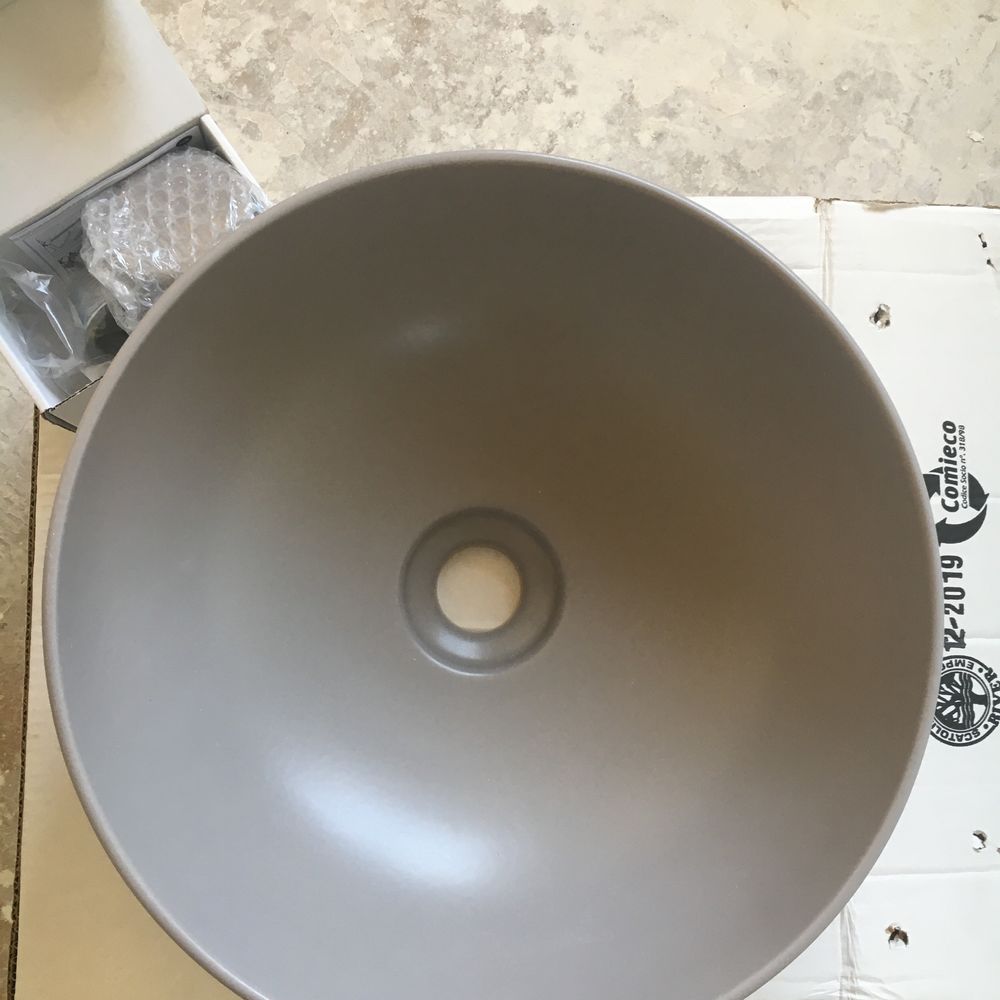 Vasque neuve ronde grise diam. 37cm Bricolage
