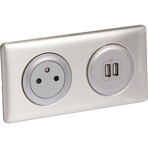 Prise de courant affleurante 2p+t - double usb legrand - cél 49 Saint-Zacharie (83)
