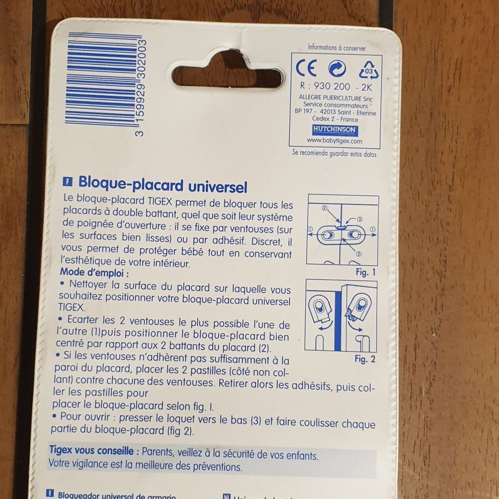 Bloque-placard Universel Tigex Neuf sous blister Mobilier enfants
