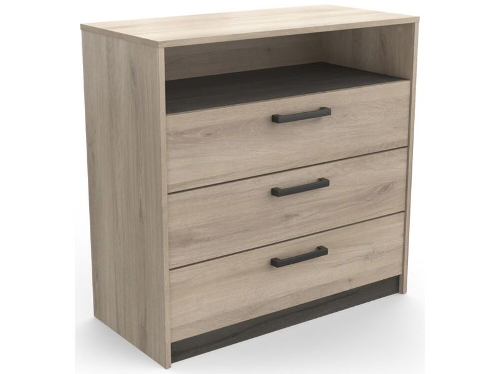 Commode 3 tiroirs colorie ch&ecirc;ne clair Meubles