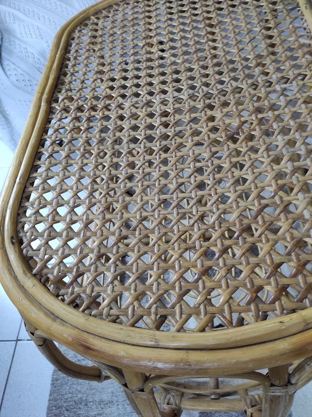 Table basse osier Vintage Meubles