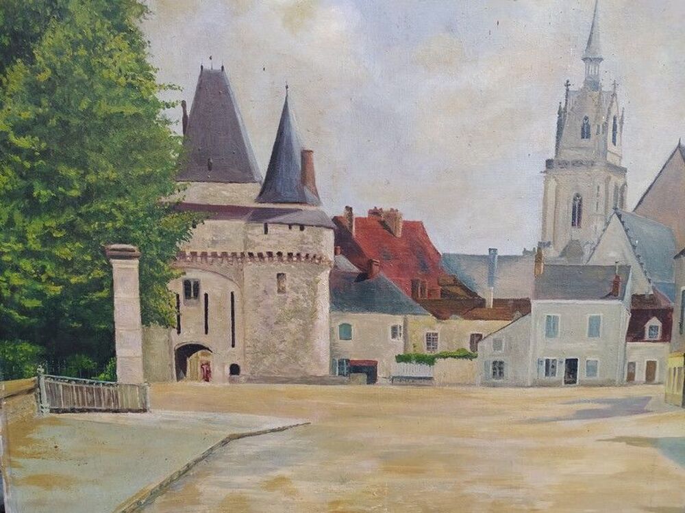 Tableau La Fert&eacute; Bernard Sarthe Sign&eacute; 
Dcoration