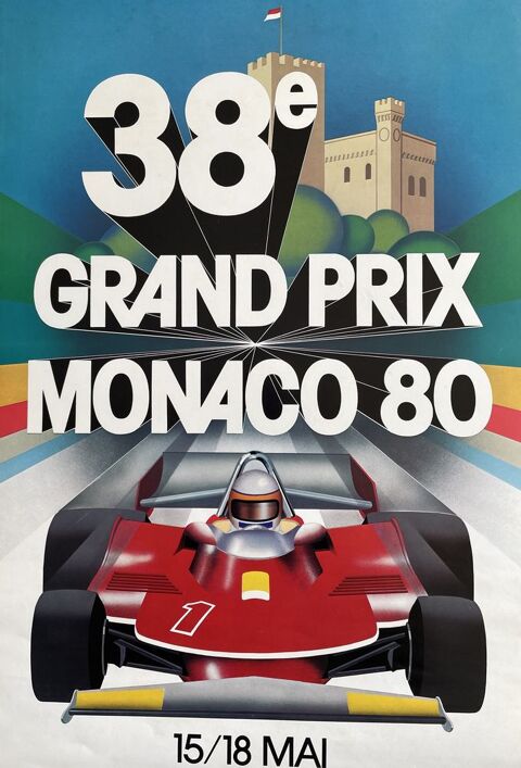 Affiche officielle - GRAND PRIX DE MONACO 1980 60 Villeneuve-Loubet (06)