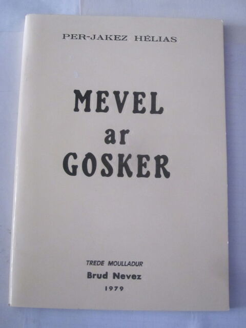 livre crit en breton  MEVEL AR GOSKER 8 Brest (29)