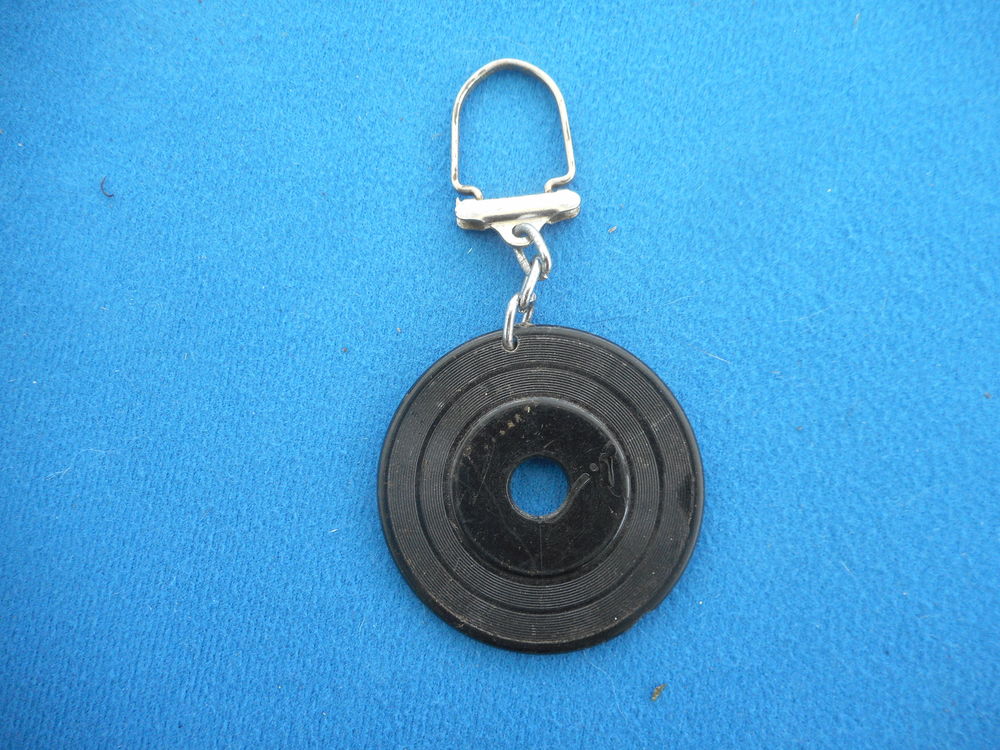 Porte cl&eacute; disque vinyl noir 
