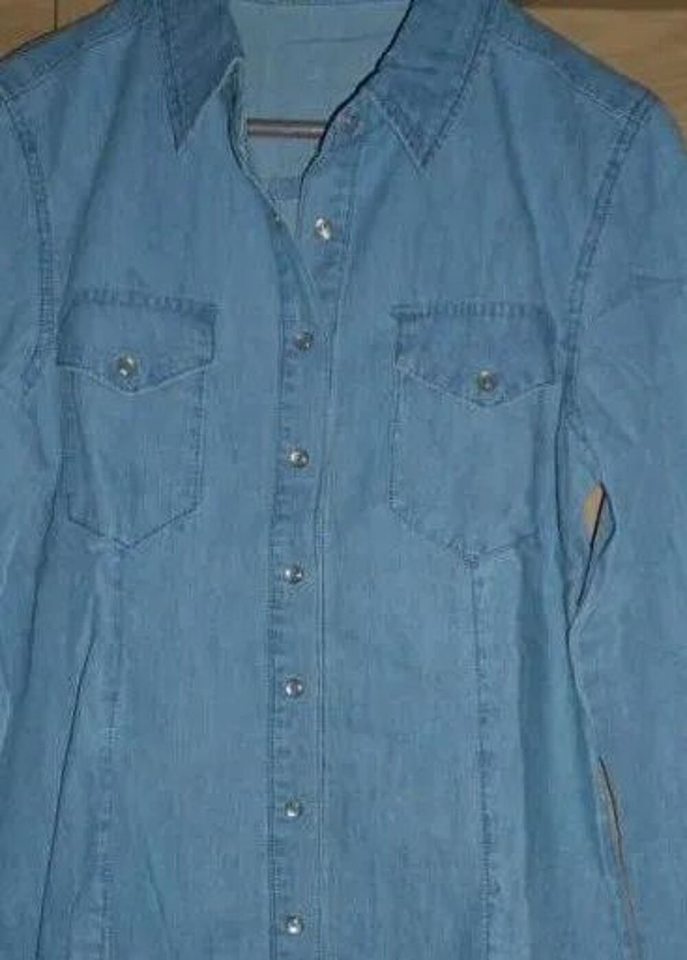 Chemise femme en jean denim stone T 42 - quasi neuf Vtements