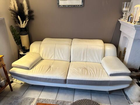 Canap� cuir blanc 250 Ahuy (21)