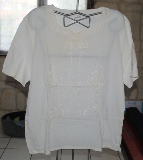 Tee Shirt Blanc 100% Coton 5 Saint-Pierre-de-B�uf (42)