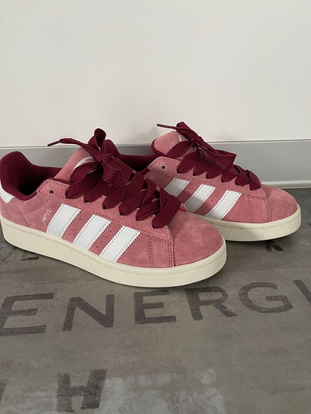 basket Campus rose et blanche taille 39 1/2 Chaussures