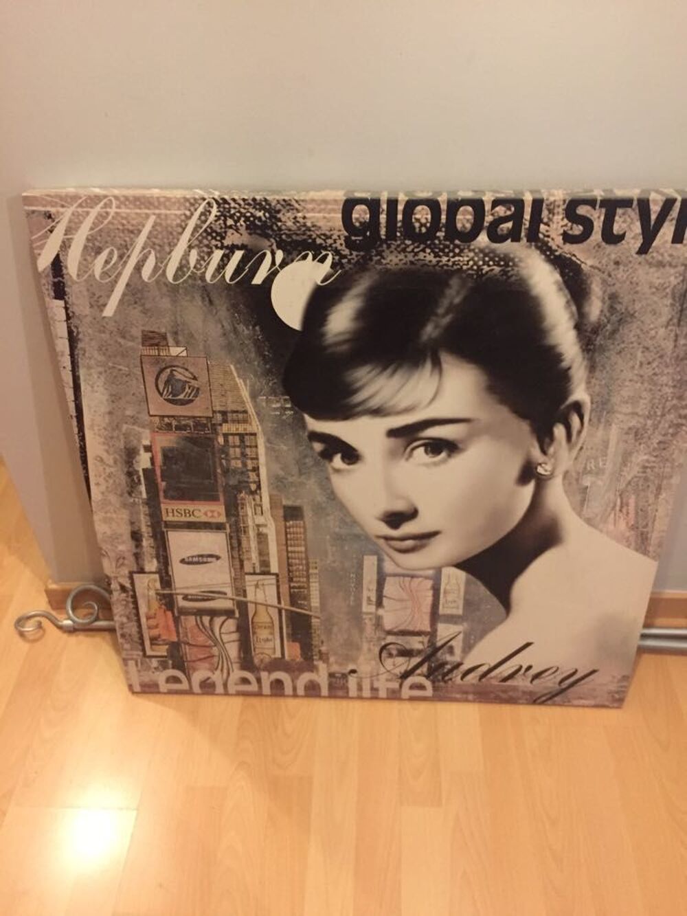 Grand tableau d 'audrey hepburn Décoration