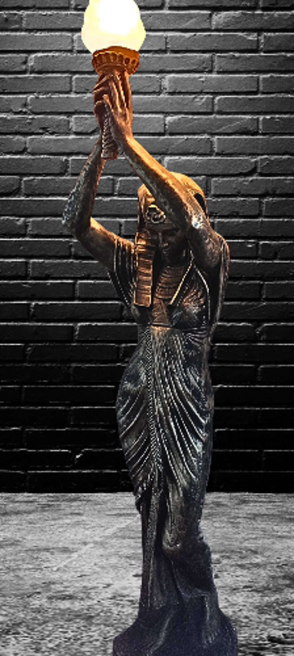Superbe Statue-Lampe de style Egyptien Décoration