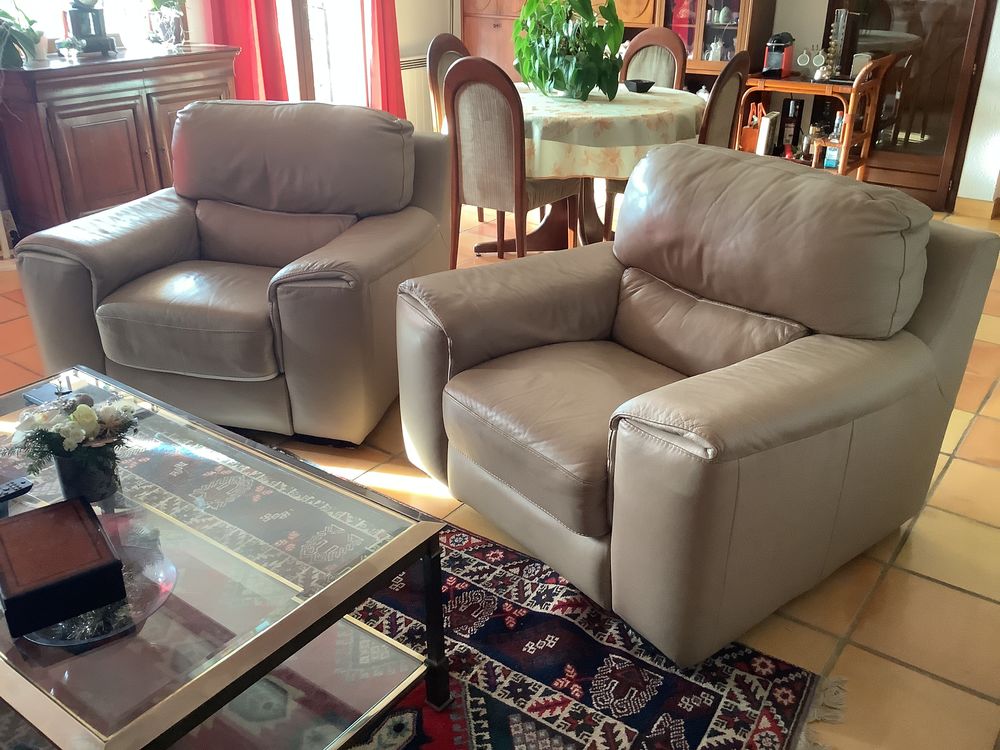 2 fauteuils en cuir Meubles