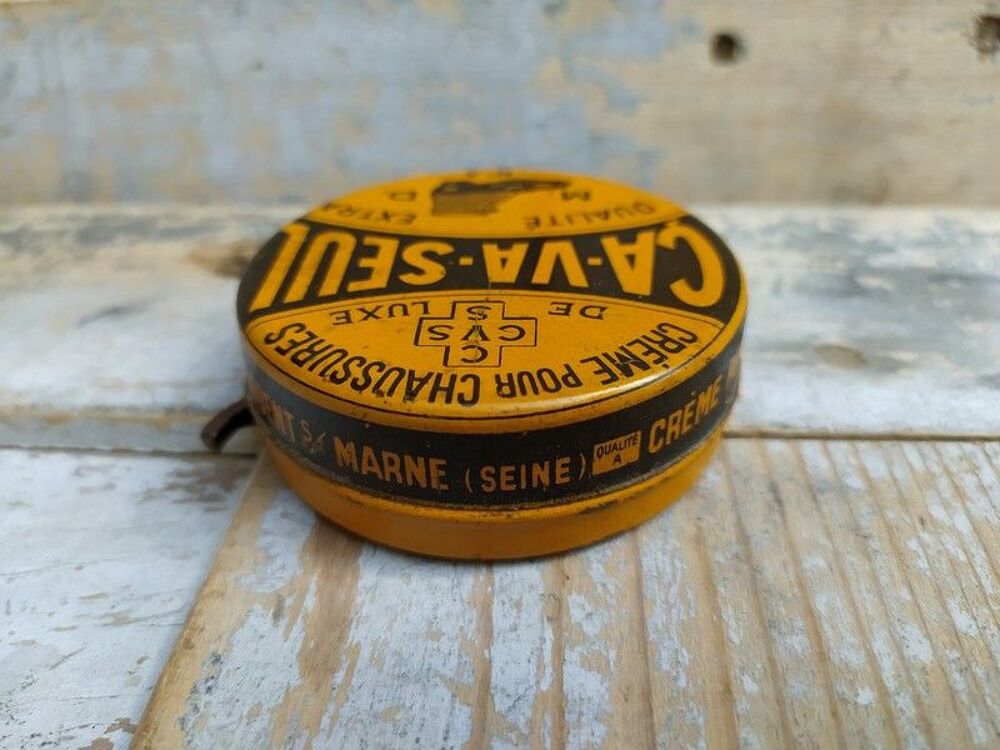 Ancienne Boite Publicitaire Cirage &Ccedil;a Va Seul N&deg;3
Diam&egrave;tre 