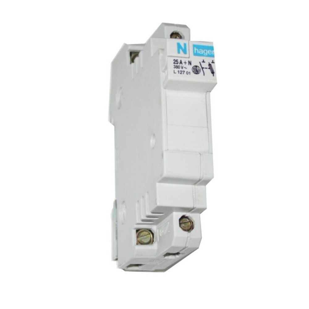 portes fusible Hager 25A 380V 1 Ph+N Bricolage
