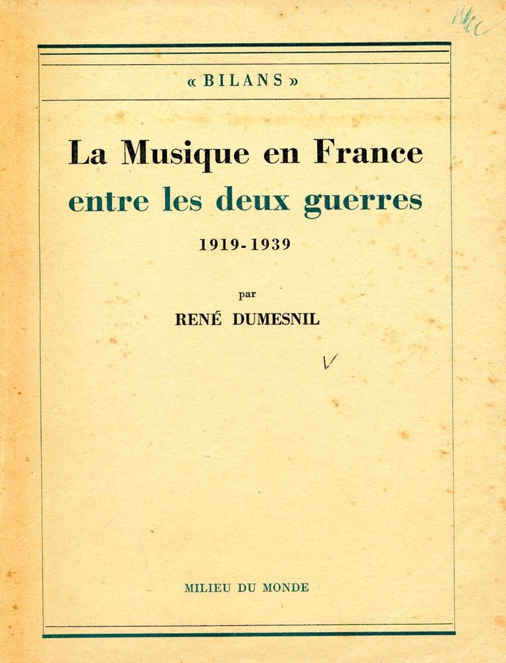 La musique en France entre les deux guerres 1919-1939, Livres et BD