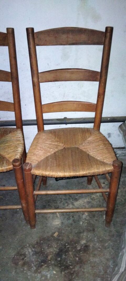 lot de 4 chaises pailles 75 Ste Pezenne (79)