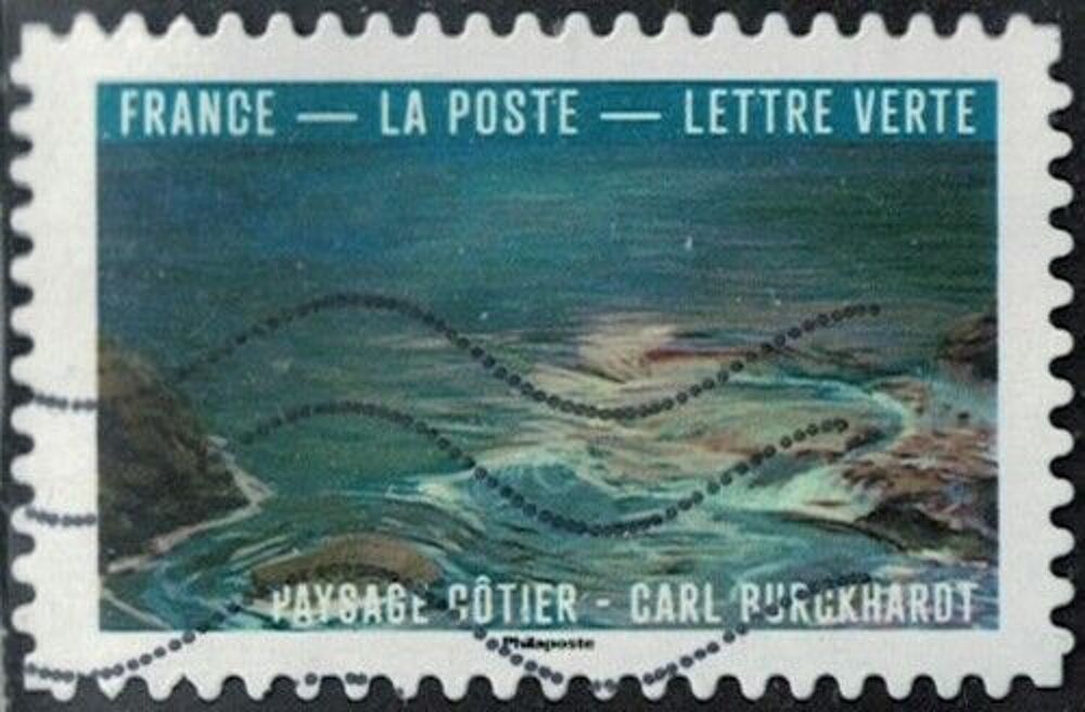 France 2026 Oblit&eacute;r&eacute; Used Le Bleu dans l'Art Paysage c&ocirc;tier 