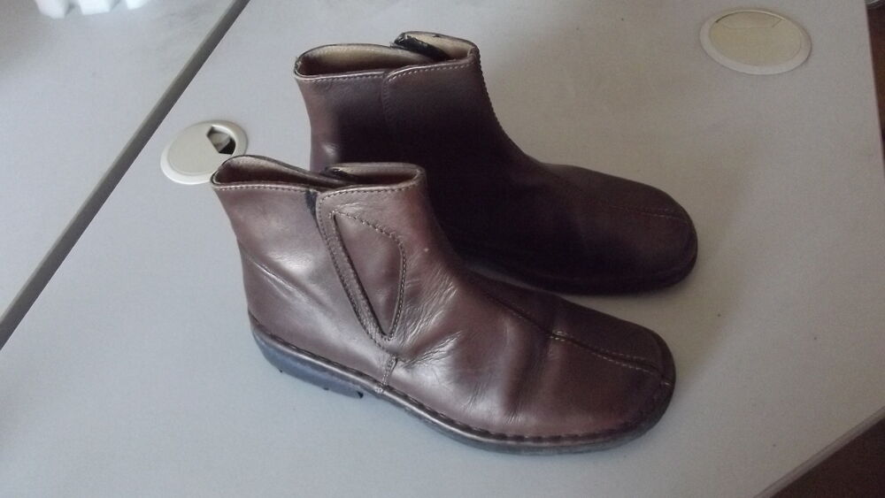 Boots femme en cuir anglais p 38 tr&egrave;s peu port&eacute;s. Chaussures