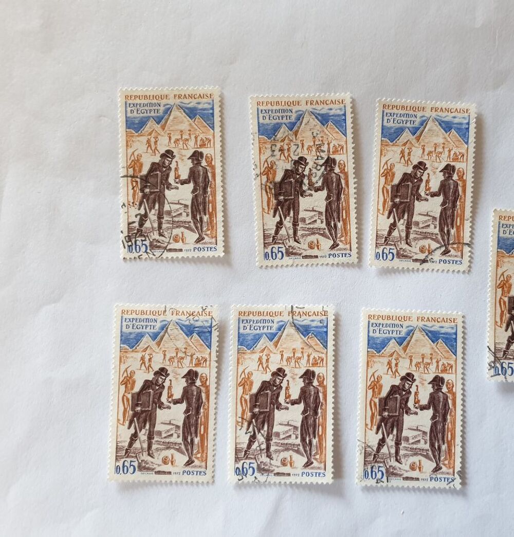 Timbre France Exp&eacute;dition d'Egypte 1972 oblit&eacute;r&eacute;s neuf avec g 