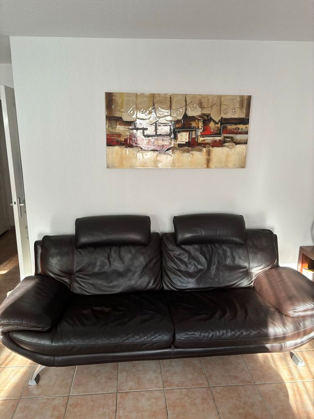 Canap&eacute; + Fauteuil Cuir Meubles