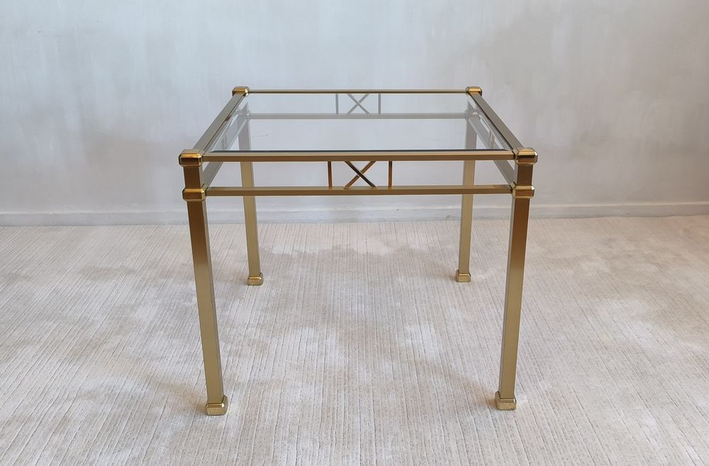 Belle table basse dor&eacute;e carr&eacute;e Orsenigo Italy Meubles