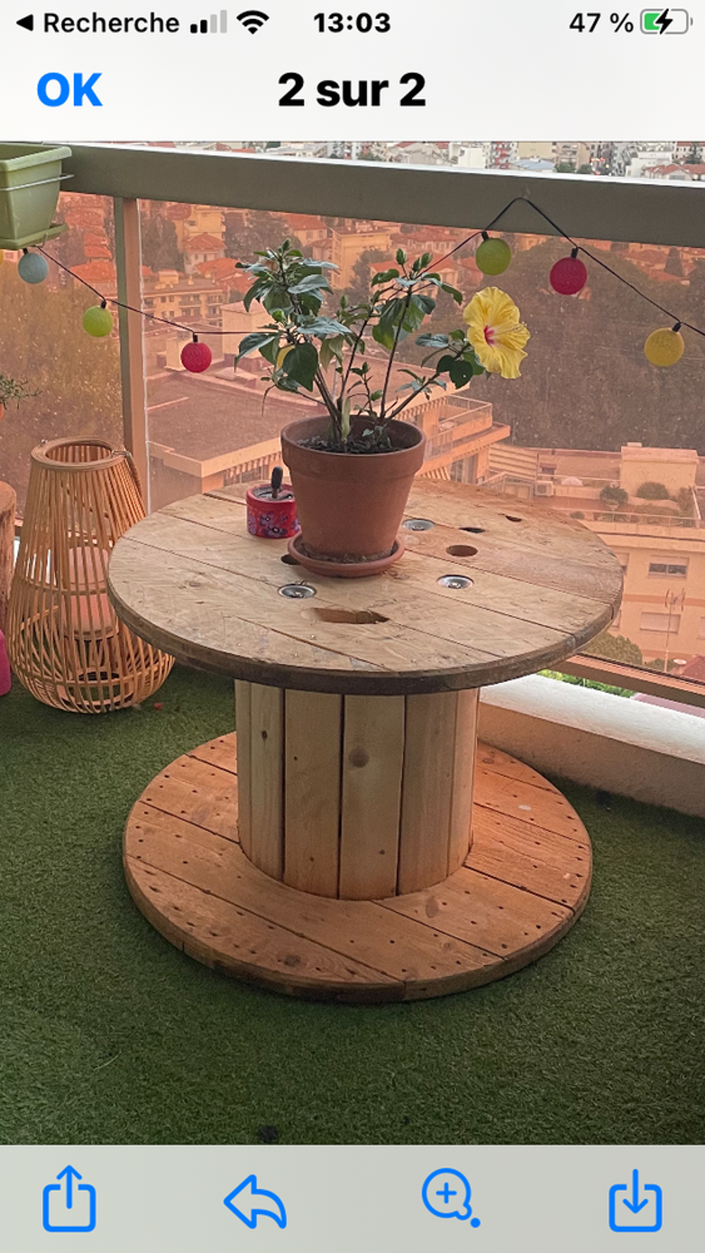 Touret fonction table Jardin